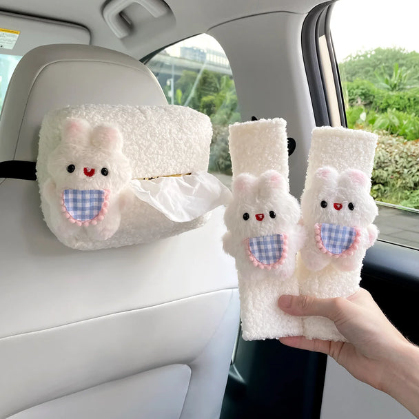 Apron Rabbit Seat Belt For Car & Tissue Box For Car