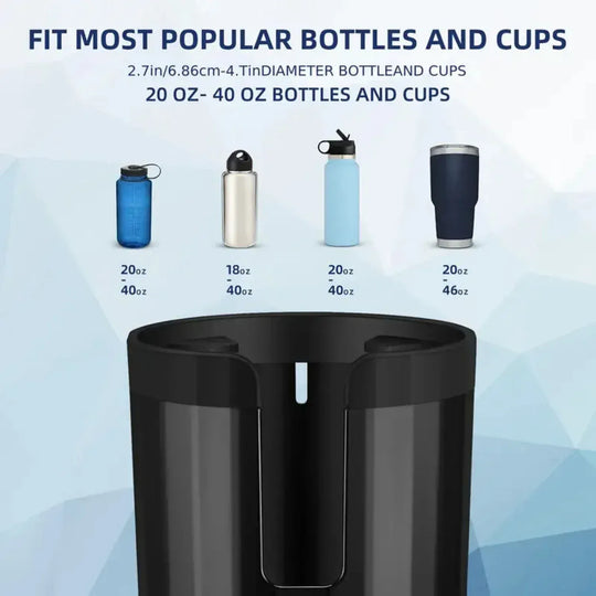 Car Cup Holder Expander Adapter with Adjustable Base