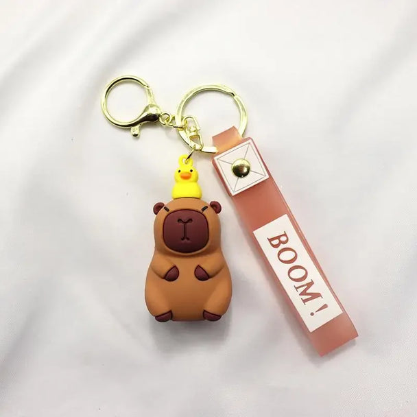 Capybara Car Keychain Accessory