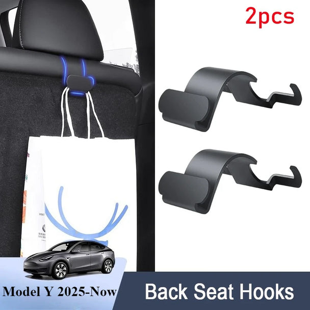 2 in 1 Car Seat Hook for Tesla – Smart Headrest Storage Innovation
