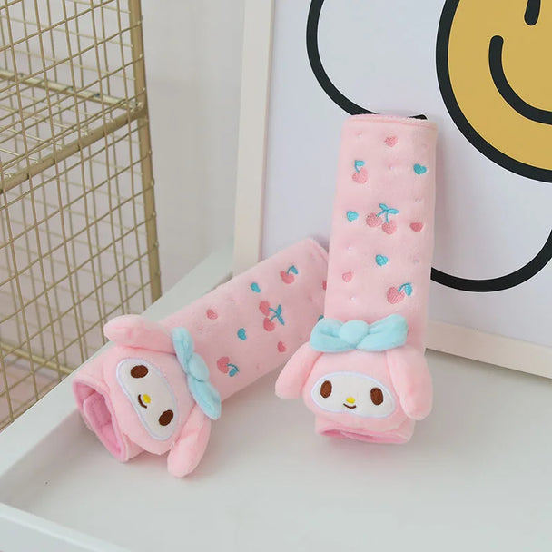 Seat Belt Cover & Kuromi Pillow For Car