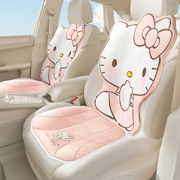 Hello Kitty & My Melody Kuromi Winter Plush Car Seat Cushion