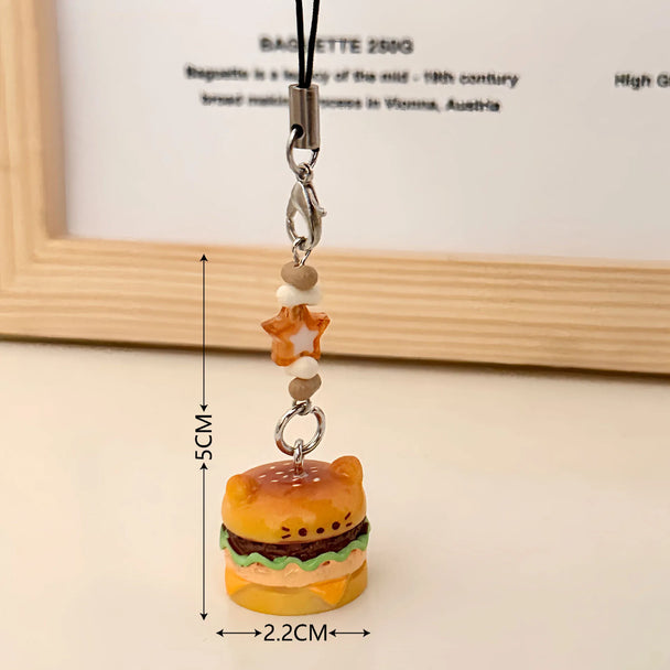 3D Burger Car Keychain