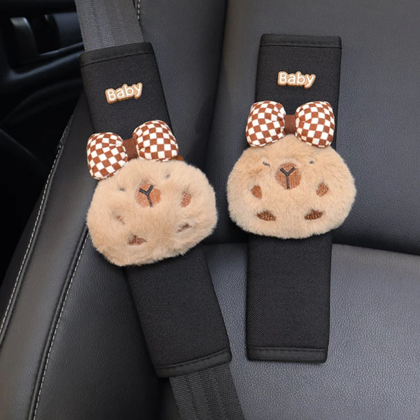 Cute Cartoon Capybara Safety Belt Cover