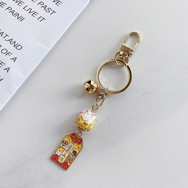 Lucky Cat Keychain For Car Gift