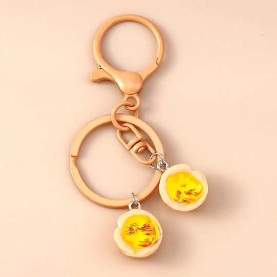 Car Croissant Bread Keyring for Women & Girls