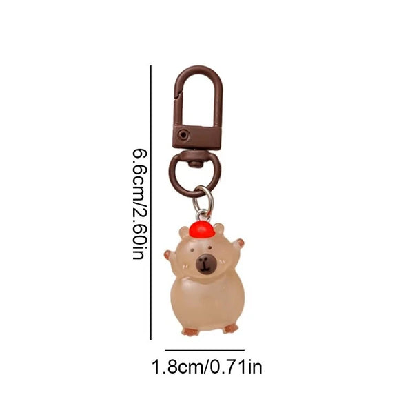 2pcs Mini Capybara Keychains For Car