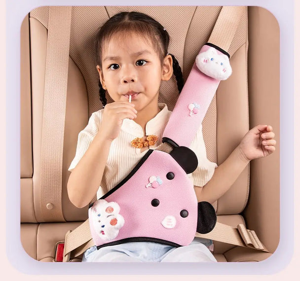 Kid'S Seat Belt Cover Pad, Neck & Abdomen Cushion For Child