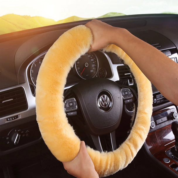 Real Fur Car Steering Wheel Cover For Winter