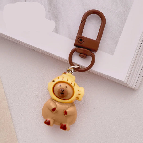 Cute Capybara Car Keychain Gift