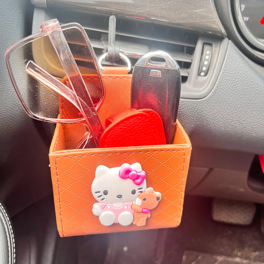 Hello Kitty Car Leather Organizer Box