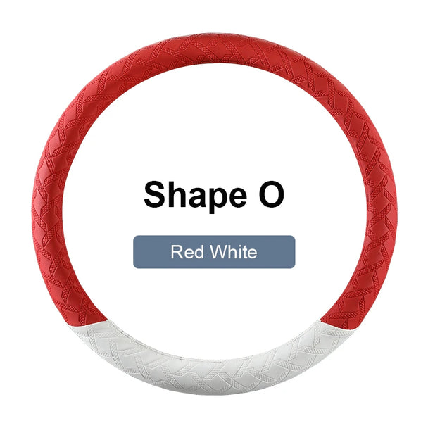 Leather Car Steering Wheel Protective Cover