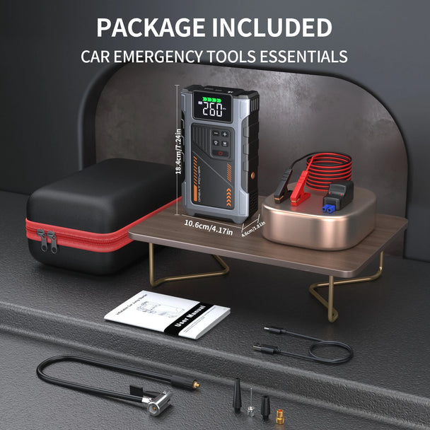 4 in 1 Air Pump Car Battery Emergency Booster