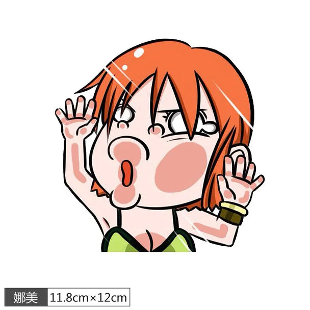 Funny anime car stickers