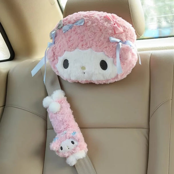 Kuromi Seat Belt & Back Cushion Pillow