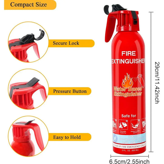 Car Emergency with Fire Extinguisher