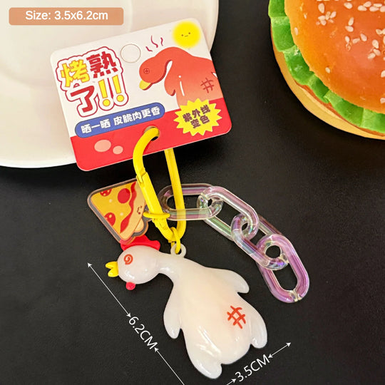 Roasted Chicken Keychain Car