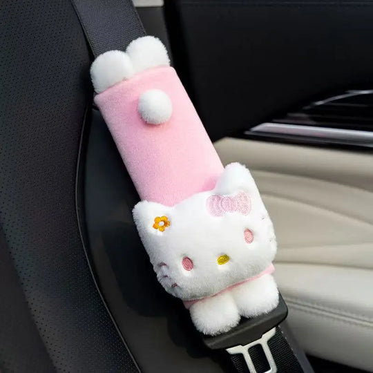 Hello Kitty car cushion, shoulder protection & seat belt
