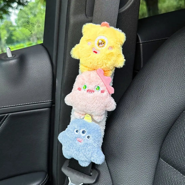 Cartoon Car Seat Belt Cover Plush Shoulder