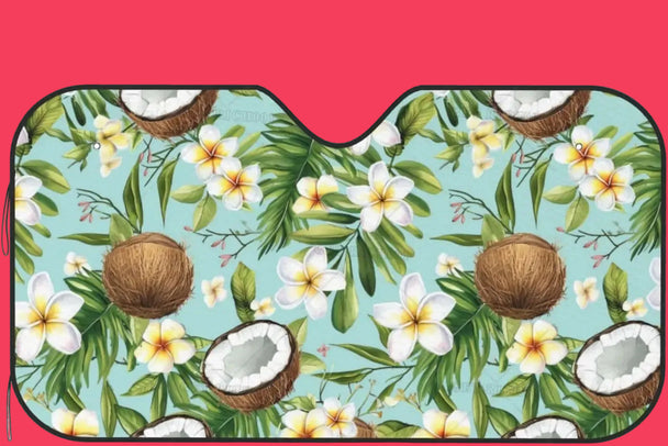 Coconut Leaves Windshield Car Front Window