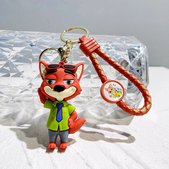 Zootopia Keychain For Car | Disney Movie Character Key Ring