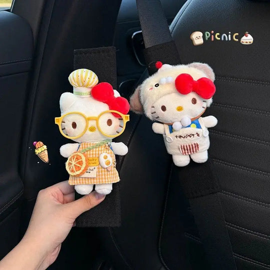 Cute Hello Kitty Seat Belt Cover Car | AutoMania