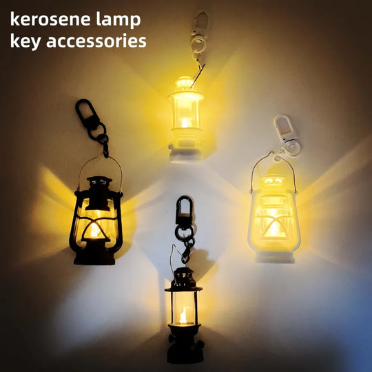 Vintage Candle Lamp Keychain Car Accessories