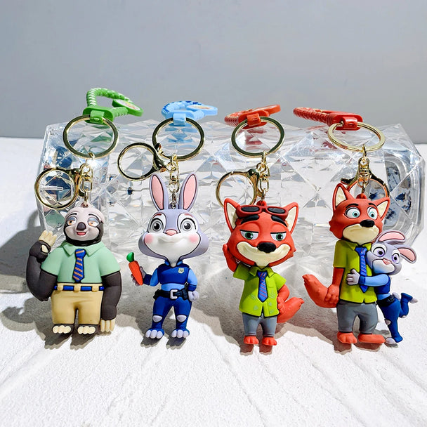 Zootopia Keychain For Car | Disney Movie Character Key Ring