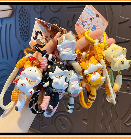 Cut Kitten Keychain For Car