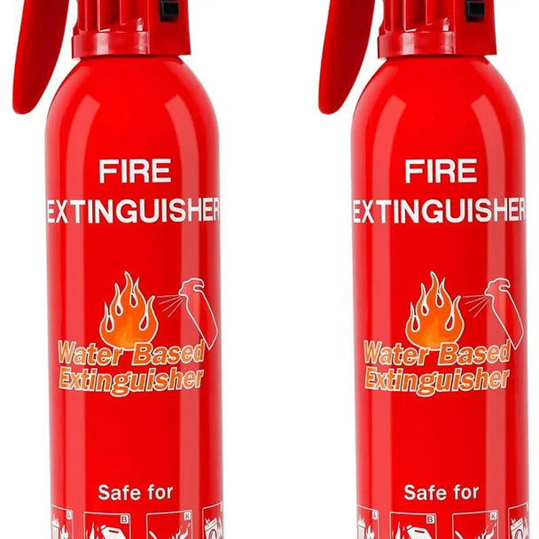 Car Emergency with Fire Extinguisher