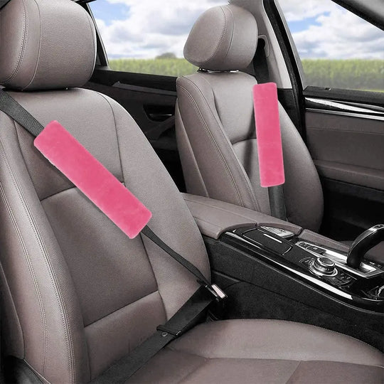 1Pair Soft Plush Car Seat Belt Cover