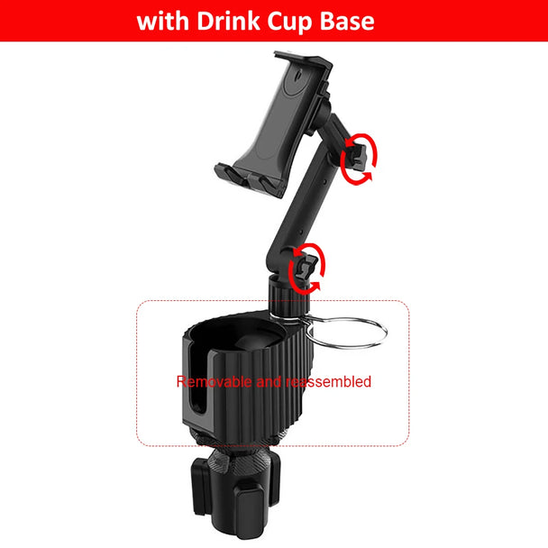Tablet Car Mount Cup holder – Premium 360° Adjustable Vehicle Tablet Holder