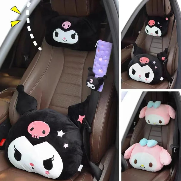 Seat Belt Cover & Kuromi Pillow For Car