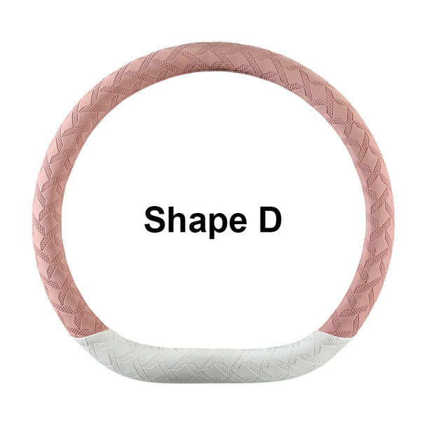 Leather Car Steering Wheel Protective Cover