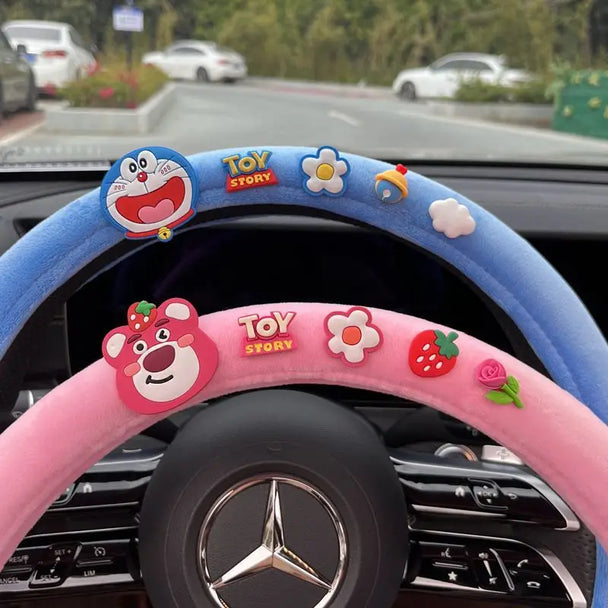 Soft Cartoon Character Steering Wheel Covers
