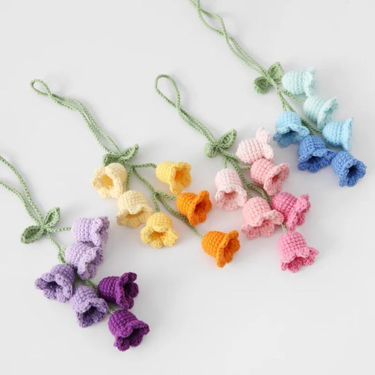 Crochet Flowers Hanging Crochet Car Accessories