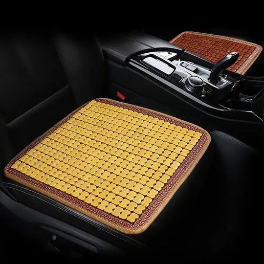 Bamboo Car Seat Cushion – Premium Ventilated Cooling Comfort Pad