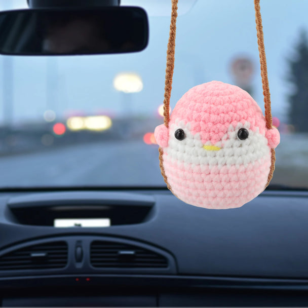 Cartoon Animal Crochet Car Accessories