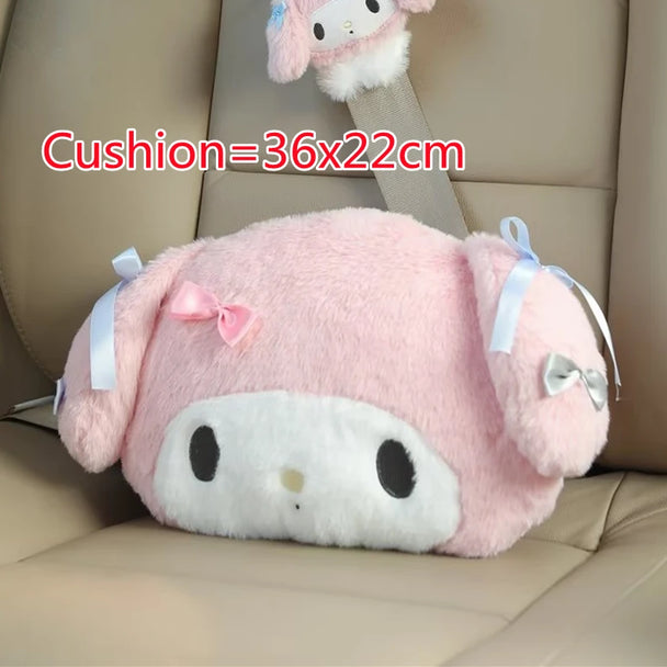Kuromi Seat Belt & Back Cushion Pillow
