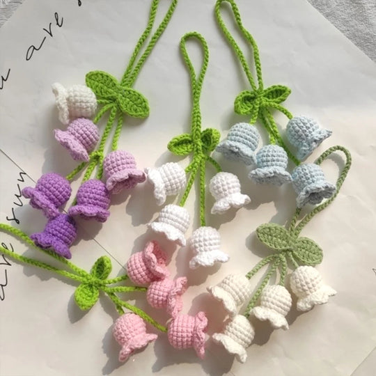 Crochet Flowers Hanging Car Accessories