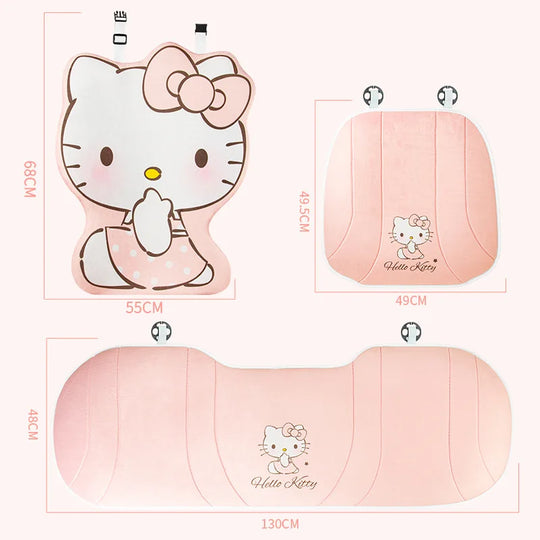 Hello Kitty & My Melody Kuromi Winter Plush Car Seat Cushion