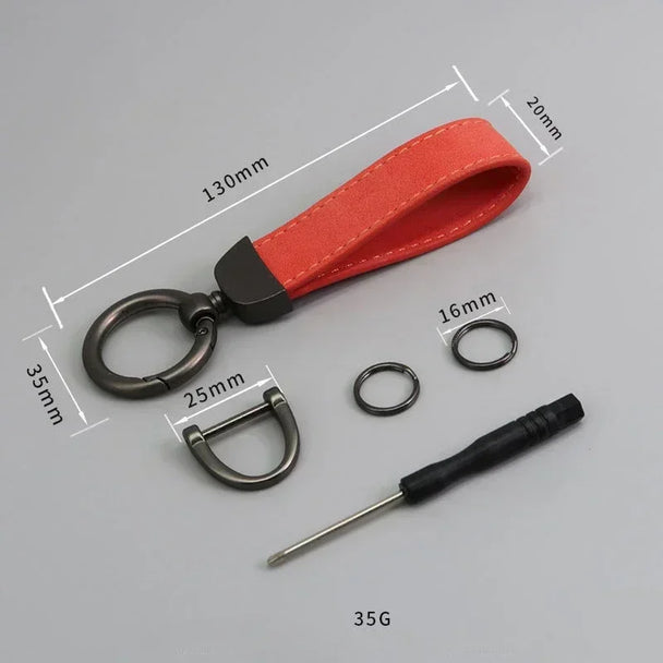 Leather Car Keychain for Men and Women