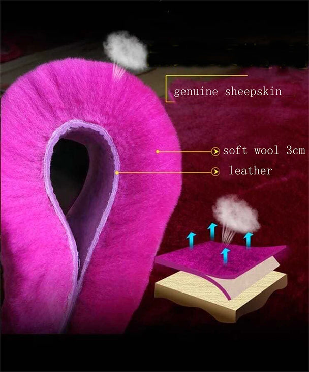 Real Fur Car Steering Wheel Cover For Winter