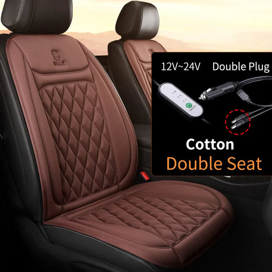 Heated Car Seat Cover - Luxury Warmth for Cold Season Driving