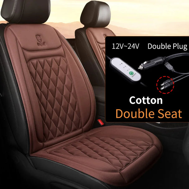 Heated Car Seat Cover - Luxury Warmth for Cold Season Driving