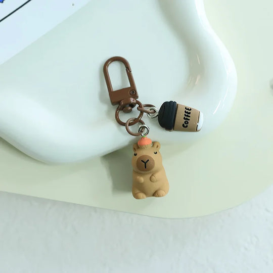 Cute Capybara Car Keychain Gift
