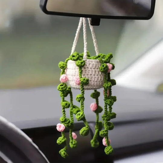 Car Hanging Crochet Plant Handmade