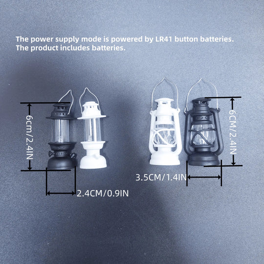 Vintage Candle Lamp Keychain Car Accessories