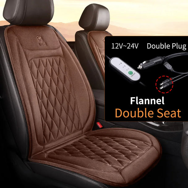 Heated Car Seat Cover - Luxury Warmth for Cold Season Driving