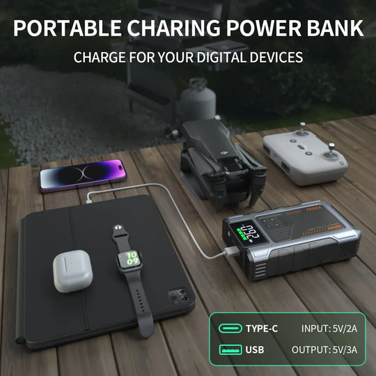 4 in 1 Air Pump Car Battery Emergency Booster